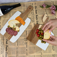 Acaciahout Serveren Charcuterie Kaas Snijplank Met Handvat Groenten En Decoratieve Keuken Eetkamer