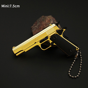Llavero de pistola con mango de plástico realista, llavero de pistola 1911, modelo de pistola de Metal, llavero con forma de Mini pistola, pistola de juguete de Metal para adultos - Product Image 5
