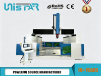 Centre d'usinage CNC 5 axes à double table haute efficacité pour le travail du bois, la gravure de moules en bois et en mousse 3D