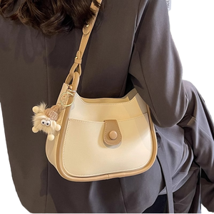 Sac à bandoulière tendance fait main <span class=keywords><strong>pour</strong></span> <span class=keywords><strong>femme</strong></span>, en matériau DIY, couleur unie, style sous le bras - Product Image 2