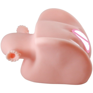 Godet de masturbation réaliste à double canal vaginal et anal, sensation douce de paroi vaginale, avec aspiration utérine, pour plaisir masculin et relaxation nocturne individuelle - Product Image 1