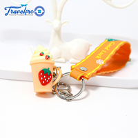 Vente en gros usine – Porte-clés mousqueton en PVC imprimé UV personnalisé, ornements suspendus en caoutchouc souple en forme de burger, hot-dog, dessin animé 3D