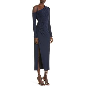 Vestido Bodycon Elegante de Fiesta para Mujer, Sexy, Ajustado, Casual, con Hombro Descubierto, Manga Larga, Fruncido y Cordón Ajustable - Product Image 2