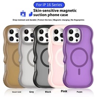 Étuis de téléphone portable étanches deux-en-un étui de protection magnétique de vague de peau étui de téléphone portable compatible étui de téléphone magnétique