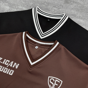 Camisetas de fútbol estampadas de gran gramaje al por mayor, camiseta casual de diseñador de verano, camiseta extragrande personalizada para hombre - Product Image 3