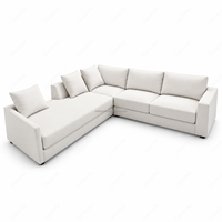 Canapé d'angle en forme de L avec chaise longue, canapé modulaire rembourré pour salon, salle de séjour et intérieur de maison contemporain