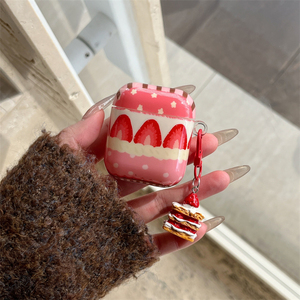 Ins Korean Stars Strawberries Stripes <strong>case</strong> for Airpods4 Headphone Pro3 New Airpodspro2 3rd Wireless <strong>2nd</strong> <strong>Generation</strong> 1/2 Cover - Product Image 4