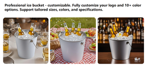 Sang Trọng Tùy Chỉnh MS Thương Hiệu Kim Loại Xô Đá Với 2.5L Công Suất Cho Đám Cưới Hoặc Quà Tặng Cho Rượu Sâm Banh Mát Bồn Tắm Bền Vòng Logo - Product Image 6