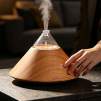 Diffuseur sans eau avec lumière LED pour usage domestique et hôtelier, en plastique et verre, électrique