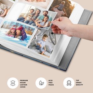 Álbum de Fotos Personalizado de Gran Capacidad 4x6, 600 Bolsillos, Material de Cubierta de PU y PP, para Fotos de Familia, Bodas, Aniversarios, Bebés y Vacaciones - Product Image 4