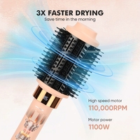 Sikat Rambut Elektrik Profesional 4 in 1 dengan Motor Tanpa Sikat, Pengering Rambut Berkecepatan Tinggi, Sikat Udara Panas, Multistyler Salon