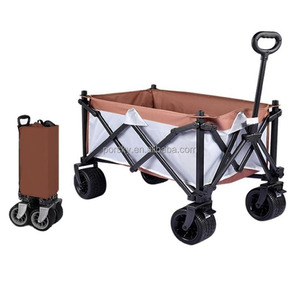 カスタム150 kgステンレス鋼折りたたみワゴンカート屋外ブレーキハンド荷物トロリーOEMサポート付き - Product Image 6