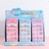 Autocollants Kawaii 3D Fleurs Liquides Scintillantes Effet Quicksand Pastel Paillettes Flottantes Époxy Bulles Imperméables Fille Fleurie