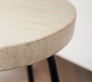 Modern Unique Backless Bar <b>Stool</b> with Sturdy Metal Legs Wooden Top for Hotel Dining Basement Living Room Outdoor Mall Use - Product Image 4