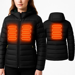 OEM/ODM Damen Temperaturregulierende Beheizte Jacke Minimalistische Heizjacke Dicke Daunenjacke Mantel zum Radfahren mit Reißverschluss - Product Image 1