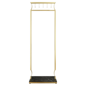 Hot nuovo stile di marmo cappotto cremagliera di visualizzazione negozio di abbigliamento rack di abbigliamento oro cremagliera con il <span class=keywords><strong>nero</strong></span> - Product Image 1