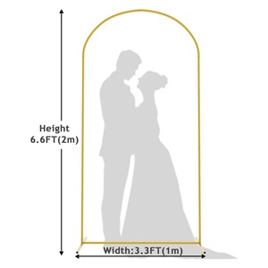Support d'<span class=keywords><strong>arche</strong></span> doré transfrontalier de 7,2 pieds pour <span class=keywords><strong>arche</strong></span> de ballons de mariage, support de fleurs, décoration de fond pour fête d'<span class=keywords><strong>anniversaire</strong></span> - Product Image 6