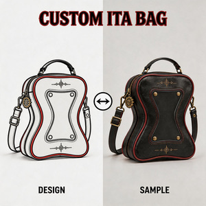 Bolso de hombro personalizado estilo Ita Bag con ventana transparente para exhibir pines de anime, lolita, alas de ángel y lira, para mujer, estilo kawaii - Product Image 2