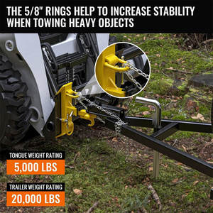 Enganche Universal Ambull Quick Gooseneck 5TH WHEEL de Alta Resistencia para Minicargadora con <span class=keywords><strong>Bola</strong></span> de 2-5/16 Pulgadas y Anillos de <span class=keywords><strong>Remolque</strong></span> de 1/2 Pulgada - Product Image 5