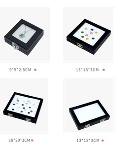 Glass Top Jewelry Display trường hợp đồ trang sức Organizer đá quý hộp lưu trữ đá quý đá quý hộp lưu trữ - Product Image 5