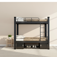 Lit superposé réglable à double étage avec cadre en fer, nouvelle technologie, robuste, pliable, taille standard, écologique, pour chambre à coucher et appartement