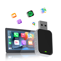 Adaptateur portable USB sans fil CarPlay Android Auto 2-en-1 BT 5.2 + WiFi 2.4G/5.8G Chipset X1600 Garantie 1 an Universel pour voitures