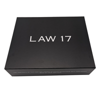 Boîte cadeau de luxe personnalisée, grande, noire, pliable, pour t-shirts, vêtements, boîte rigide en carton, boîte d'emballage magnétique pour sweat-shirts, costumes, vêtements