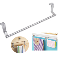 Supports de barre de porte-serviettes en acier inoxydable pour ajustement universel sur les portes de placard d'armoire sur la barre de serviette d'armoire