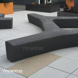 Vincentaa Outdoor Garden Grandes chaises longues communes Casual Home GRC Bancs en béton - Product Image 2