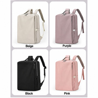 Sac à dos unisexe classique haut de gamme en polyester Oxford imperméable et durable, avec airbag géométrique antichoc, grand format, pour ordinateur portable et loisirs