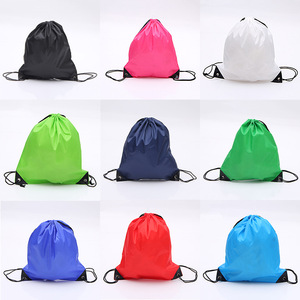 Custom Colored Fabric Gift Bags Traveling Gym <b>Backpack</b> Storage Polyester <b>Drawstring</b> Bag - Product Image 3