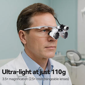 Occhiali ingrandimento 3.5x visore medicale testa montata cerchietto TTL Ergo Dental Loupes con faro 3W - Product Image 2