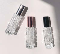 Flacon cosmétique de luxe en verre de 10 ml, vide, avec bouchon or rose, pour parfum ou produits cosmétiques (ex. Bitter Melon)