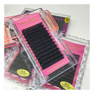 Eigenmarke Samte-Wimpernverlängerungs-Zubehör Großhandel J B C CC D DD L Wellen-Wimpernverlängerung mit individualisierter Wimpernverpackungsbox - Product Image 1