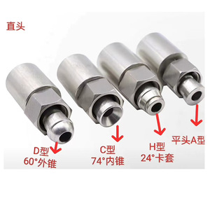 Raccord de tuyau en acier inoxydable Lanling, ensemble de connecteurs, courbure à 45 degrés, filetage métrique externe, joint hydraulique - Product Image 1