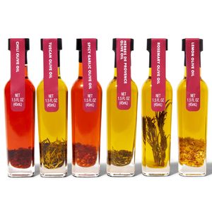 Ensemble Cadeau Huile <span class=keywords><strong>d</strong></span>'Olive Extra-Vierge Pensivement Gourmet Premium 6 Saveurs Piment Infusé Ail Épicé Herbes De Provence Espagne - Product Image 2