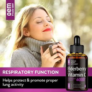 Extracto de baya del Saúco personalizado, 6000mg, suplementos líquidos orales de Baya del Saúco, soporte inmunológico, gotas negras de Baya del Saúco con vitamina C - Product Image 3