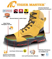 Bottes de sécurité isolées 18KV pour travaux électriques, embout composite, anti-perforation, imperméables, tige en cuir véritable, antidérapantes, résistantes à l'huile