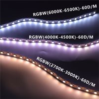 Bande LED SMD5050 à pixels adressables individuellement DC5V 12V 24V SK6812 RGBW 4-en-1 30/60/144 LED/M avec contrôle USB/Wi-Fi/télécommande intelligente