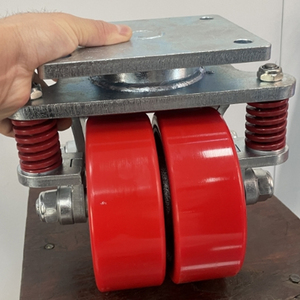 Roue pivotante extra résistante, capacité de charge de 1 tonne, roue pivotante de 100 mm de large avec ressort - Product Image 5