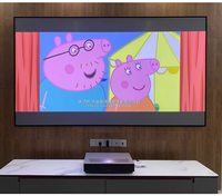 Écran de projection ALR PET Crystal à cadre fixe ultra-fin de 150 pouces T-Prism 16:9 pour projecteur 4K Laser TV à ultra courte focale pour cinéma maison