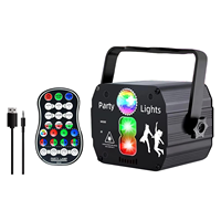 Mini projecteur laser LED RGB pour discothèque, 48 motifs, télécommande/activation sonore, fonctionnement automatique, projecteur de faisceau, lumières de festival
