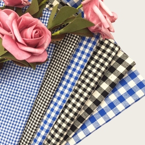ผ้าฝ้ายลายตารางทอลายเรียบแบบย้อนยุค 21s สำหรับทำเสื้อแจ็คเก็ต - Product Image 2