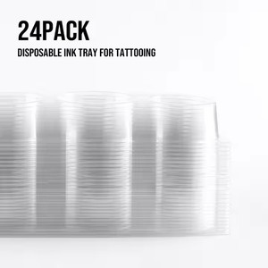 Bandeja de tinta para tatuajes al por mayor, 24 unidades, soporte para cartuchos y agujas, paleta de colores, bandeja de plástico desechable, bandeja de limpieza para estudio de tatuajes - Product Image 3