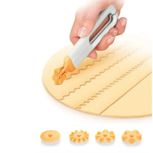 Rouleau à biscuits pour raviolis, coupe-biscuits rond, lame de coupe pour pâte, roue circulaire pour pizza, pâtisserie, croûte de <span class=keywords><strong>tarte</strong></span>, outils de cuisson - Product Image 3