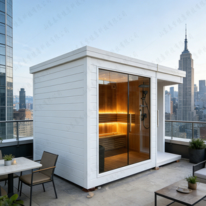 Nouvelle Arrivée TRIUNITY SAUNA : Grande Sauna à Infrarouge et Électrique à Granulés de Bois, Bain Froid avec Réservoir d'Eau et Poêle Intégré - Offre Spéciale - Product Image 3