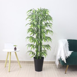 <span class=keywords><strong>Bonsaï</strong></span> en pot de plantes vertes, feuilles de bambou artificielles, arbre pour décoration intérieure, <span class=keywords><strong>prix</strong></span> d'usine - Product Image 2