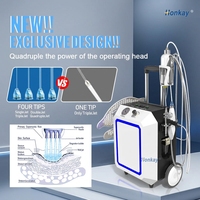 Máquina de Hidrodermoabrasión de Alta Calidad con Cuatro Puntas de Chorro para Rejuvenecimiento y Estiramiento de la Piel, Ideal para Escuelas de Capacitación en Belleza