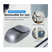 Souris d'ordinateur sans fil rechargeable tout-en-un BT, souris laser détachable, pavé tactile AI, étanche, pour le jeu, l'enregistrement, ChatGPT