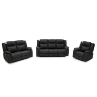 Set Sofa Recliner Elektrik Kulit Modern Geeksofa Furniture 3 2 1 untuk Ruang Tamu